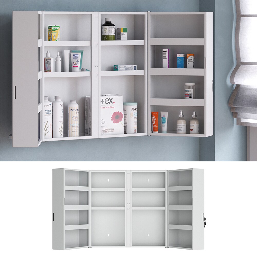 OSKAR Medizinschrank Metall 53x53 cm Arzneischrank Hausapotheke erste Hilfe