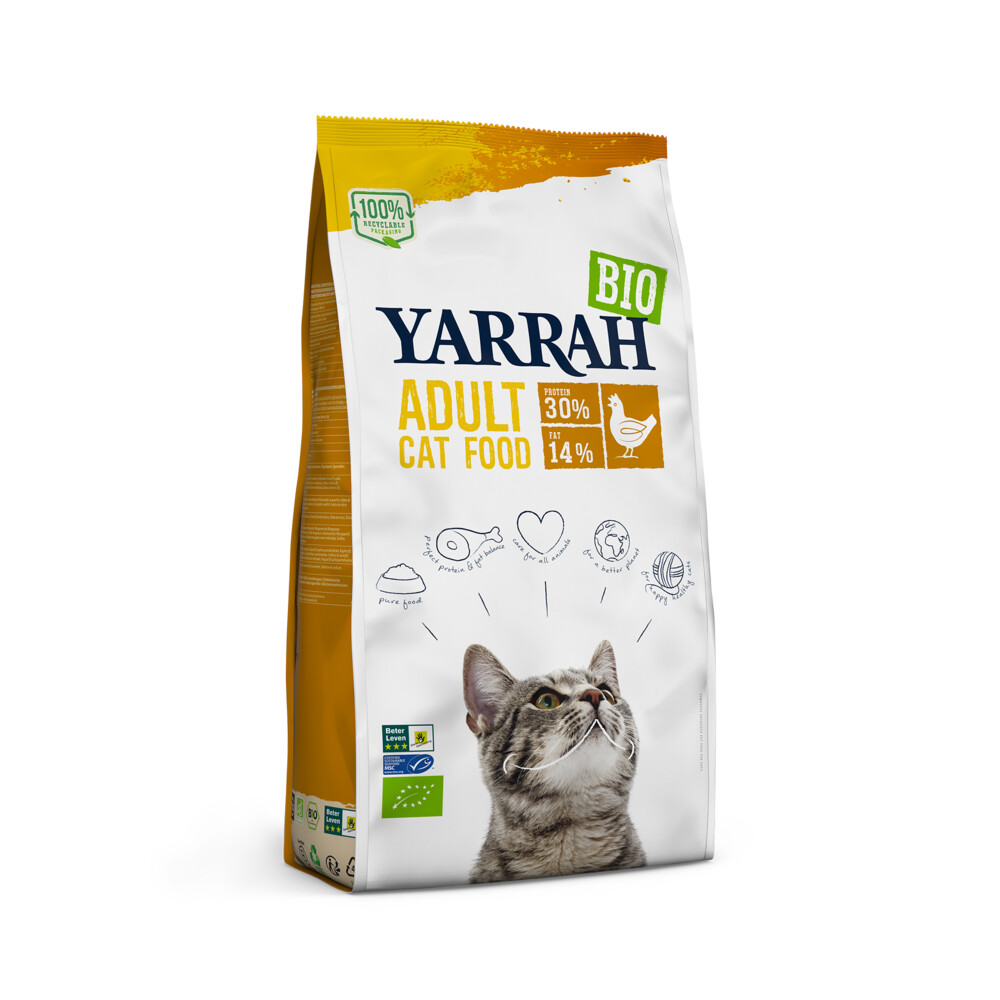 Yarrah Bio Kattenvoer Adult Kip800 gr