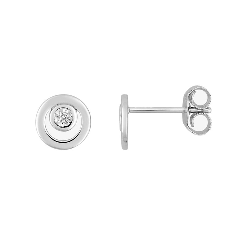 Boucles d'oreilles femme - Diamant - Or 18 Carats