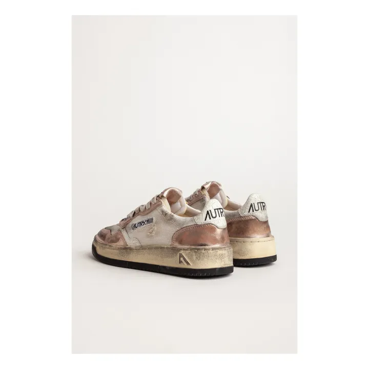 Autry Baskets Mesh/Suede Super Vintage Low | Or rose