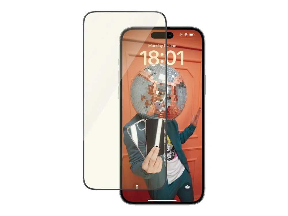 PanzerGlass™ | Ultra-Wide Fit - Skærmbeskyttelse til mobiltelefon - EyeCare Protection | Apple iPhone 15 Plus