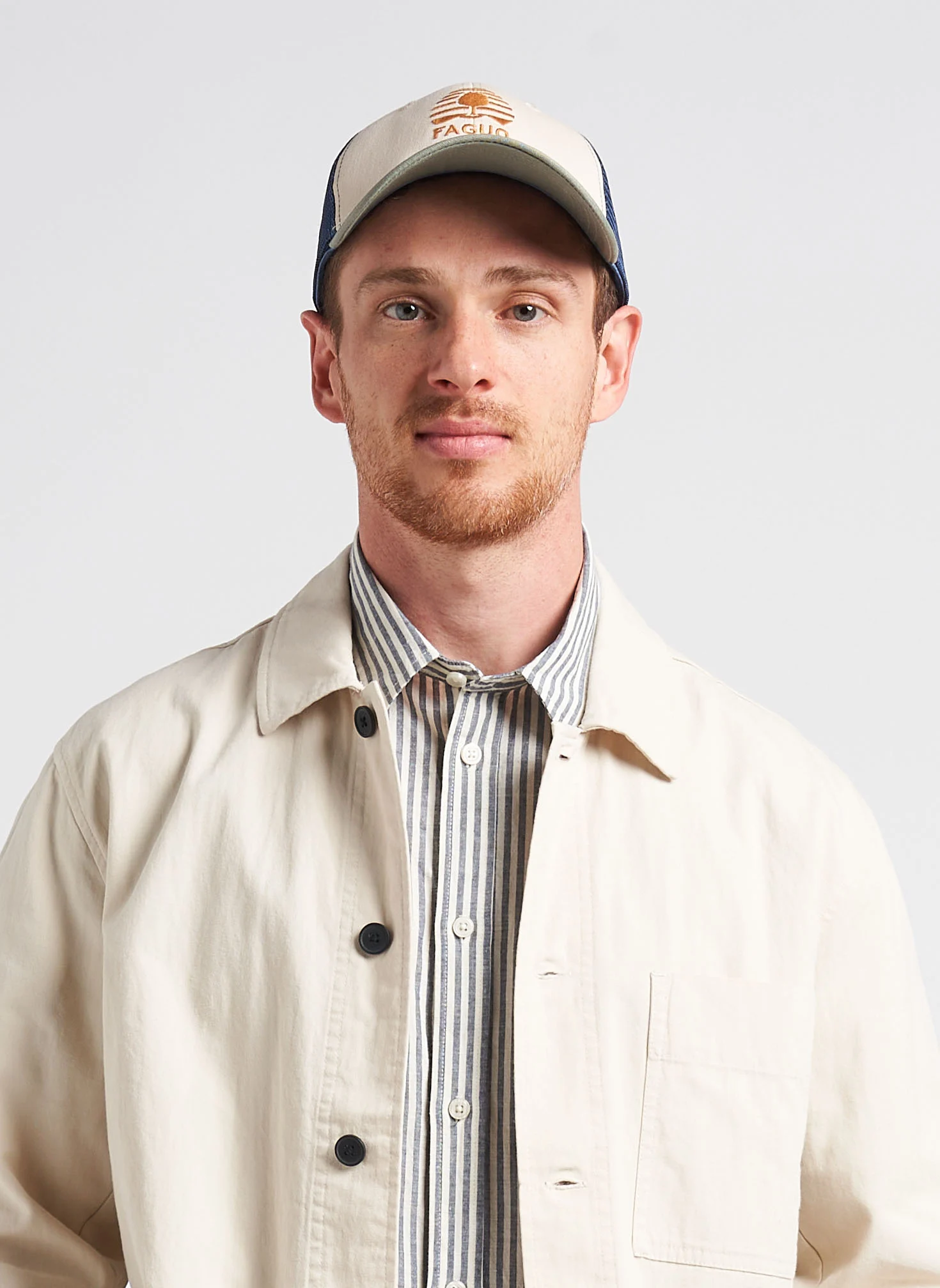 Casquette en coton mélangé | Bleu