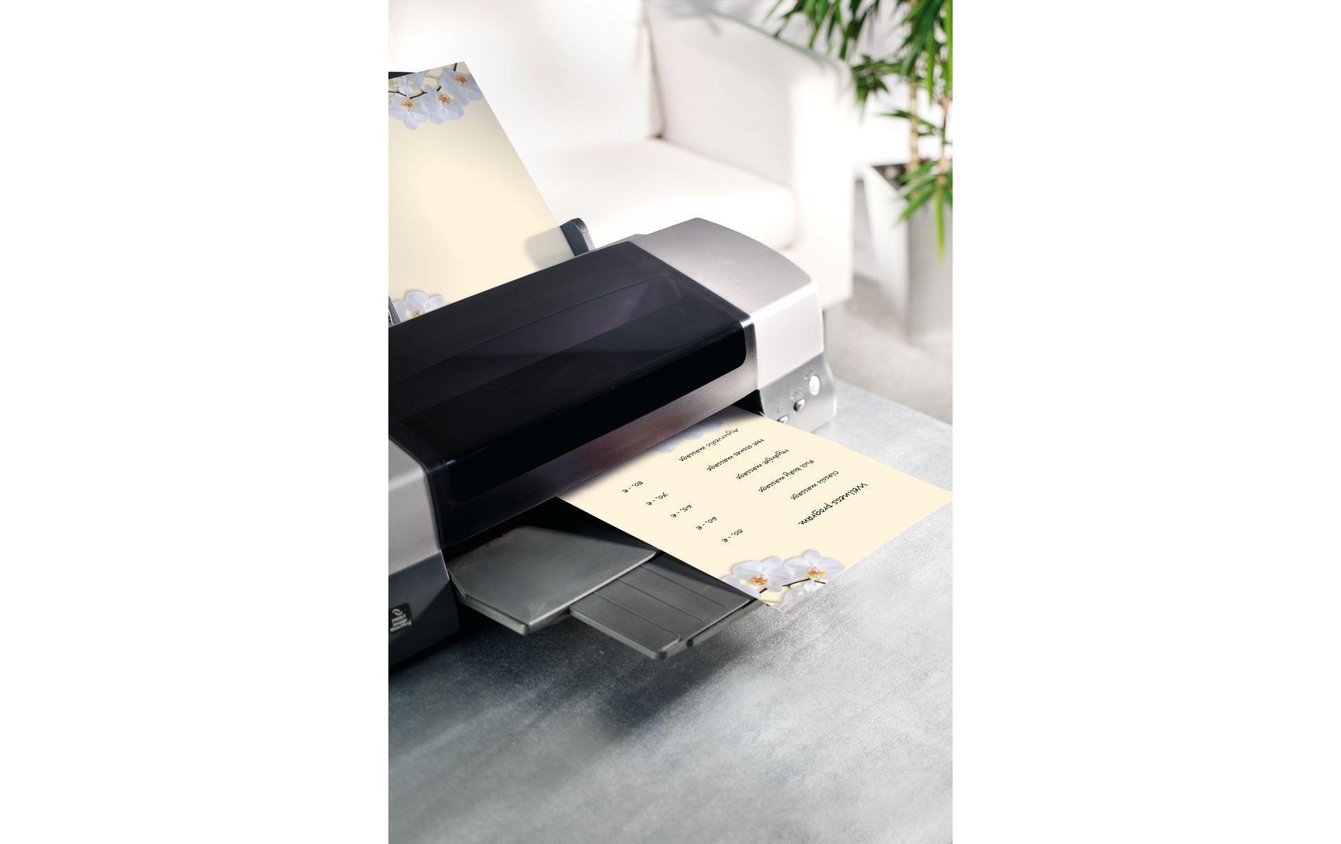 Motivpapier White Orchid A4, 50 BlattHochwertiges Briefpapier
