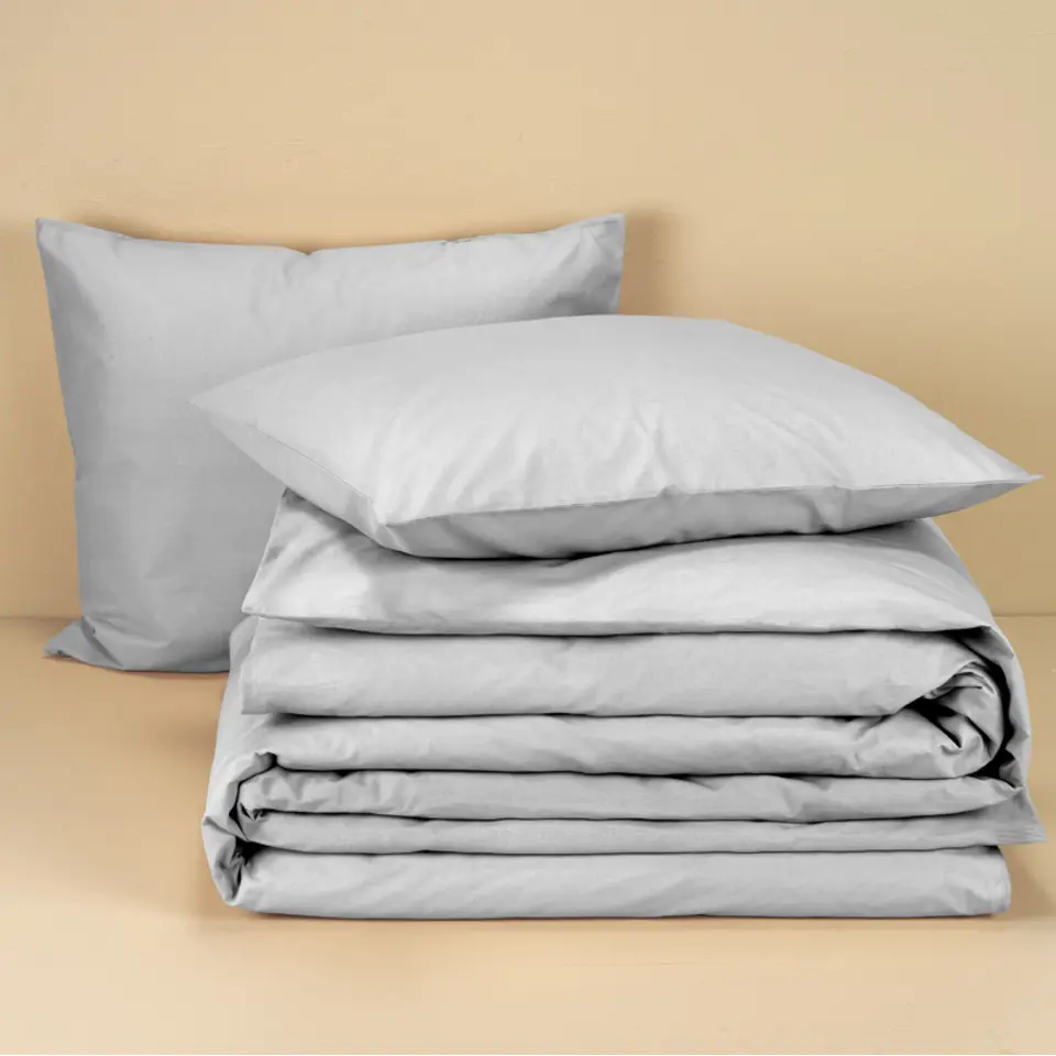 Moodit Dekbedovertrek Basil Silver - Lits Jumeaux - 240 x 220 cm - Katoen