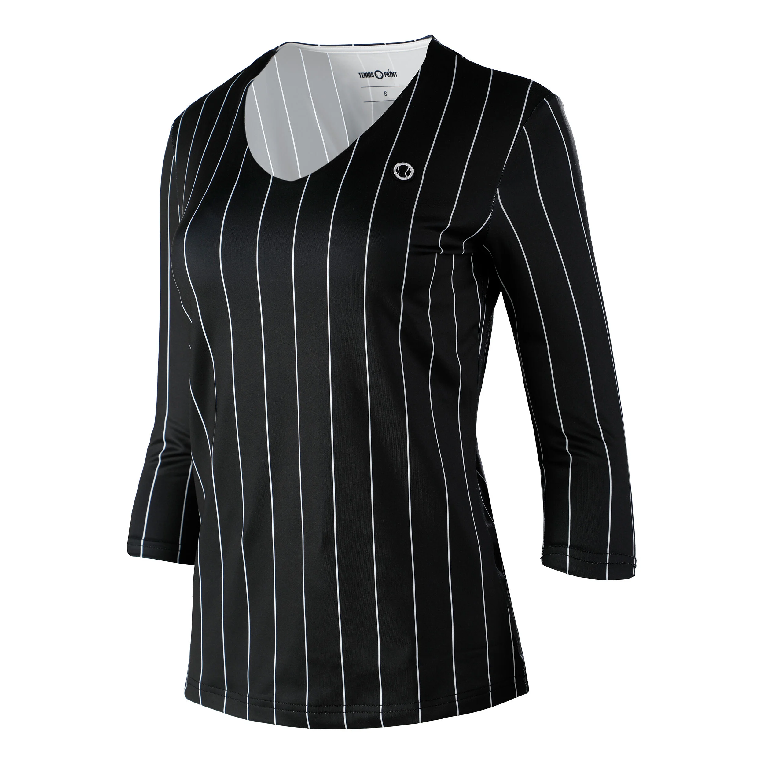 Tennis-Point Stripes Haut Manches Longues Edition Spéciale Femmes - Noir , Blanc