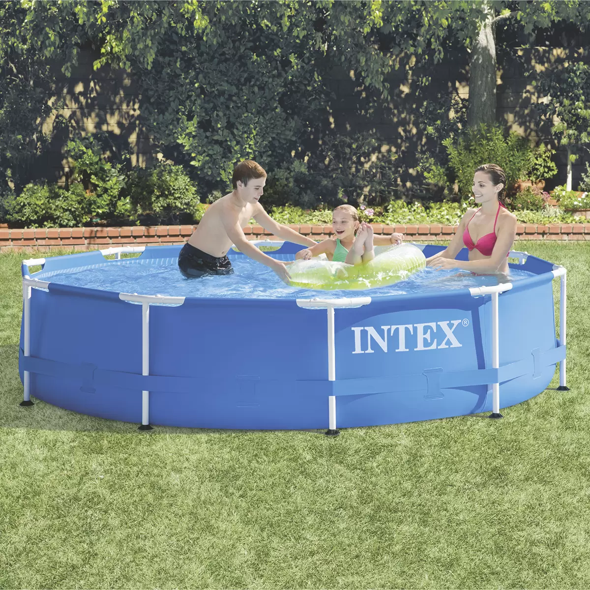 Metalframe Pool Intex Blau