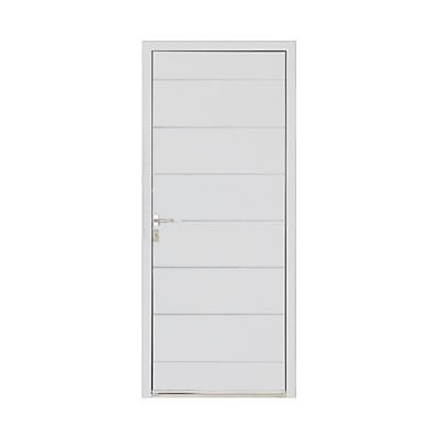 Porte d'entrée aluminium Alexandra blanc 80 x h.215 cm poussant gauche