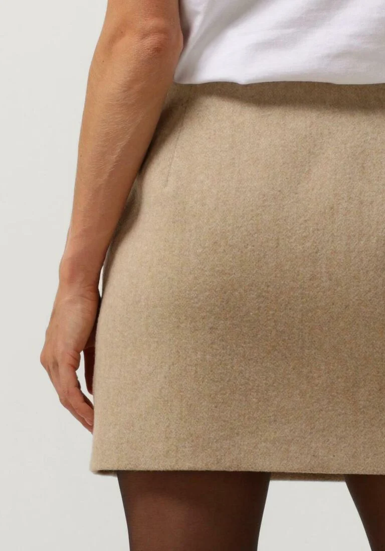 VANILIA beige vanilia minirok wool blend mini