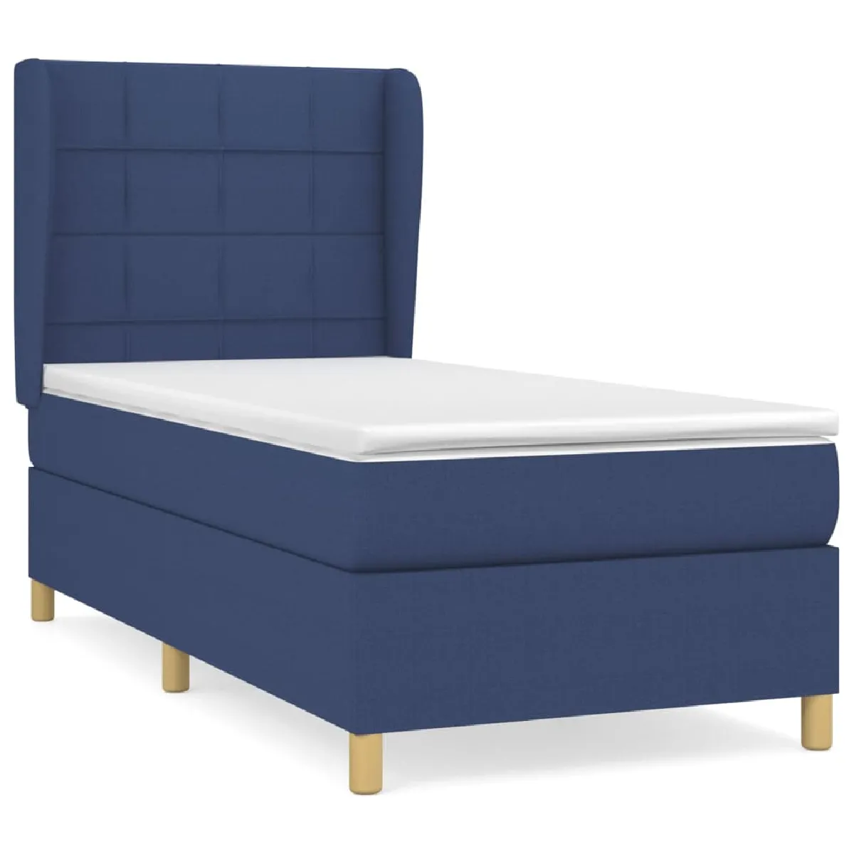 vidaXL Sommier à lattes avec matelas - Bleu 80x200 cm