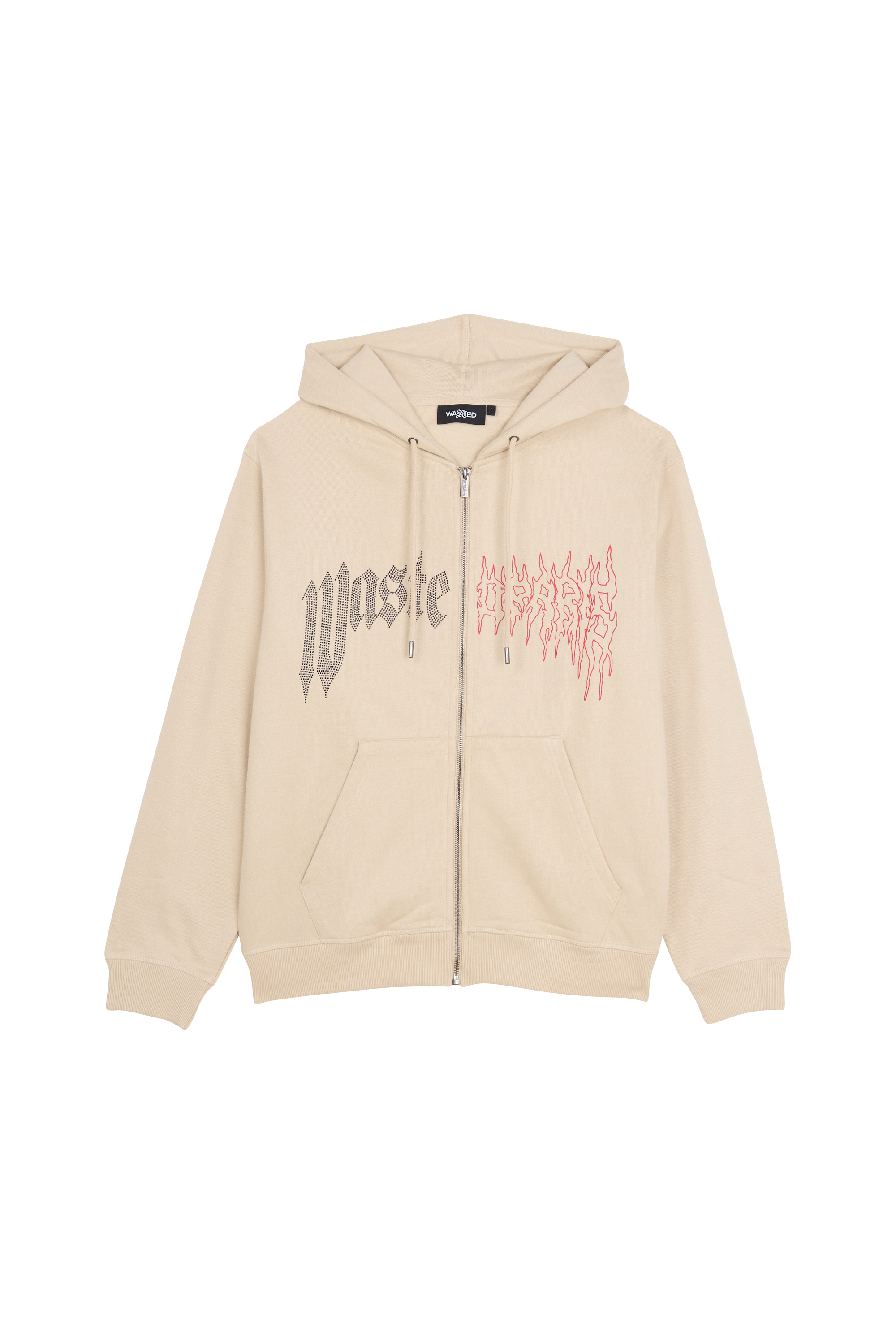 WASTED Hoodie zippé HOODIE ZIP CROWN PITCHER Beige