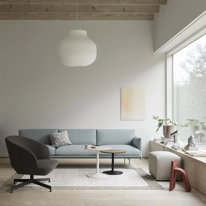 Muuto - Soft Beistelltisch, Ø 41 cm, H 40 cm, grau