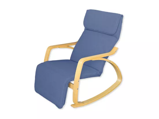 Fauteuil relax à bascule avec repose-pieds réglable mod. ZEN BLU de Yelloo