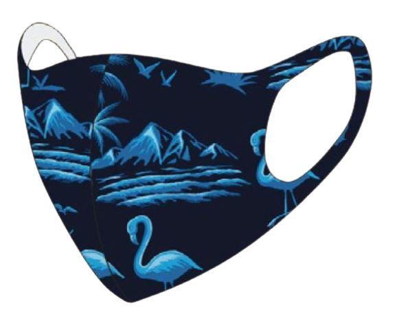dnl Mondkapje Uitwasbaar Blauw Flamingo One Size 1 stuk