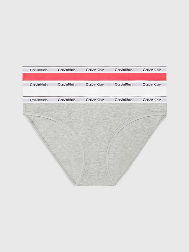Conjunto com 3 calcinhas de biquíni de cintura baixa