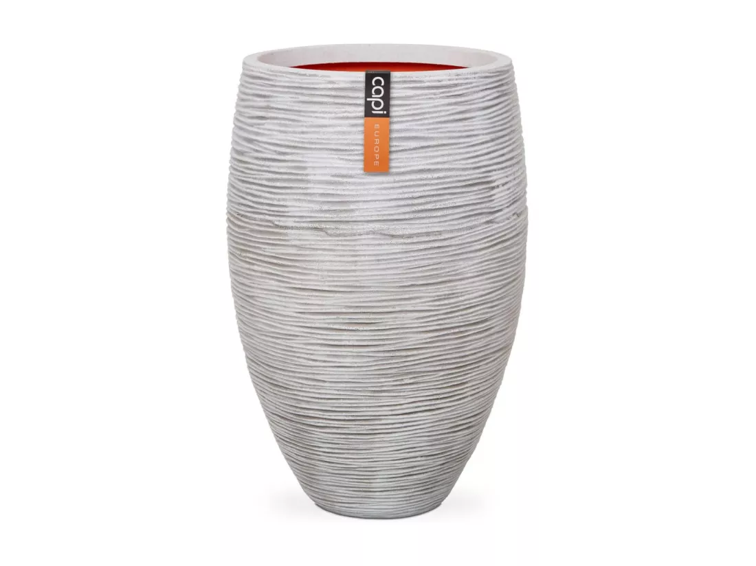 Pot à fleurs Rib Élégant Deluxe 40 x 60 cm Ivoire KOFI1131