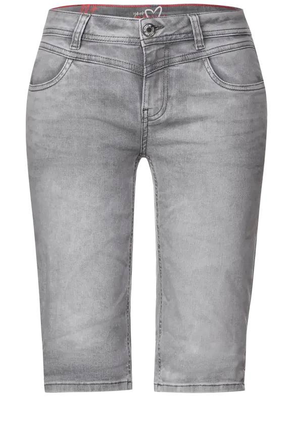 Casual Fit Jeansbermuda - autentic grey bleach