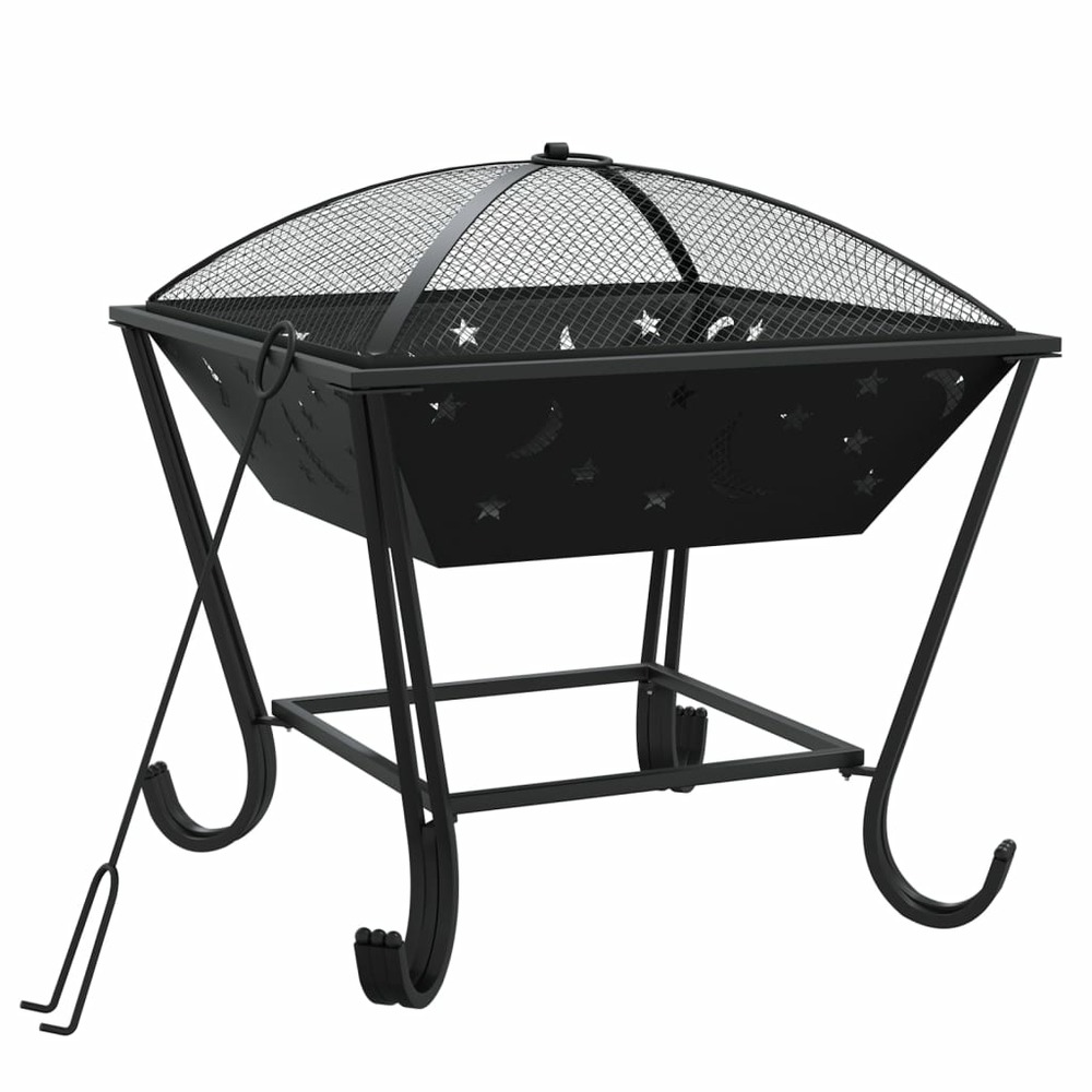 Foyer avec tisonnier 50 cm xxl acier
