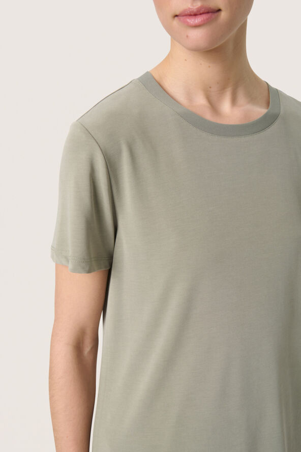 Soaked in Luxury SLColumbine Crew-Neck T-Shirt SS Shadow