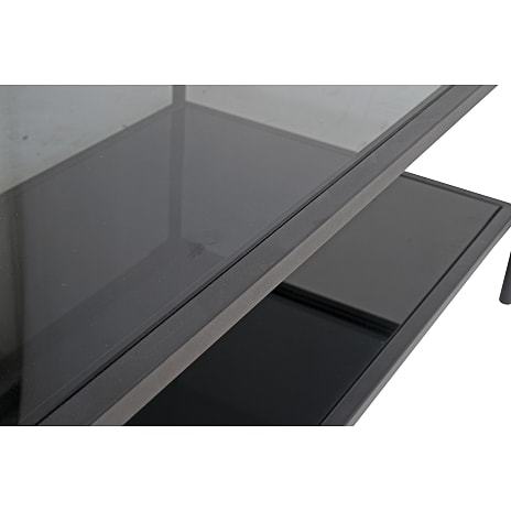 Luna sofabord glas og metal - sort