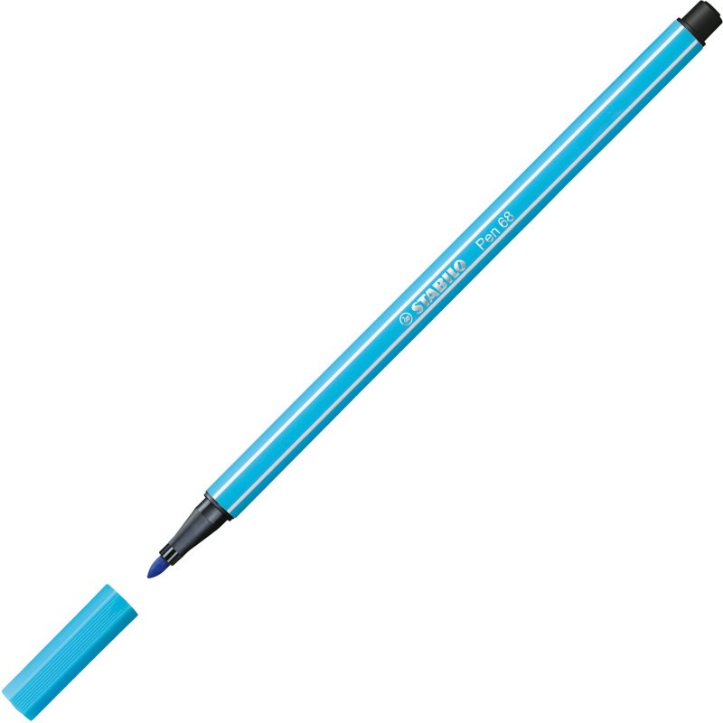 Feutre Stabilo Pen 68 coloris assortis dont 5 fluo - Pochette de 15
