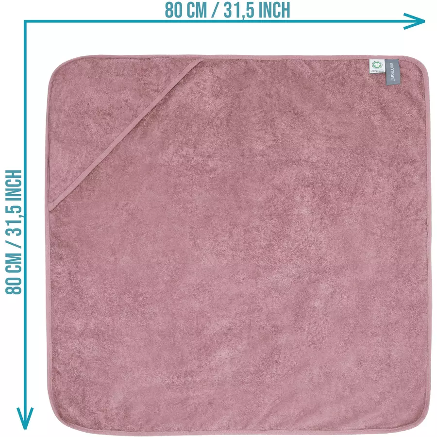normani 2x Baby Wickeltücher aus Bio-Baumwolle Rosa