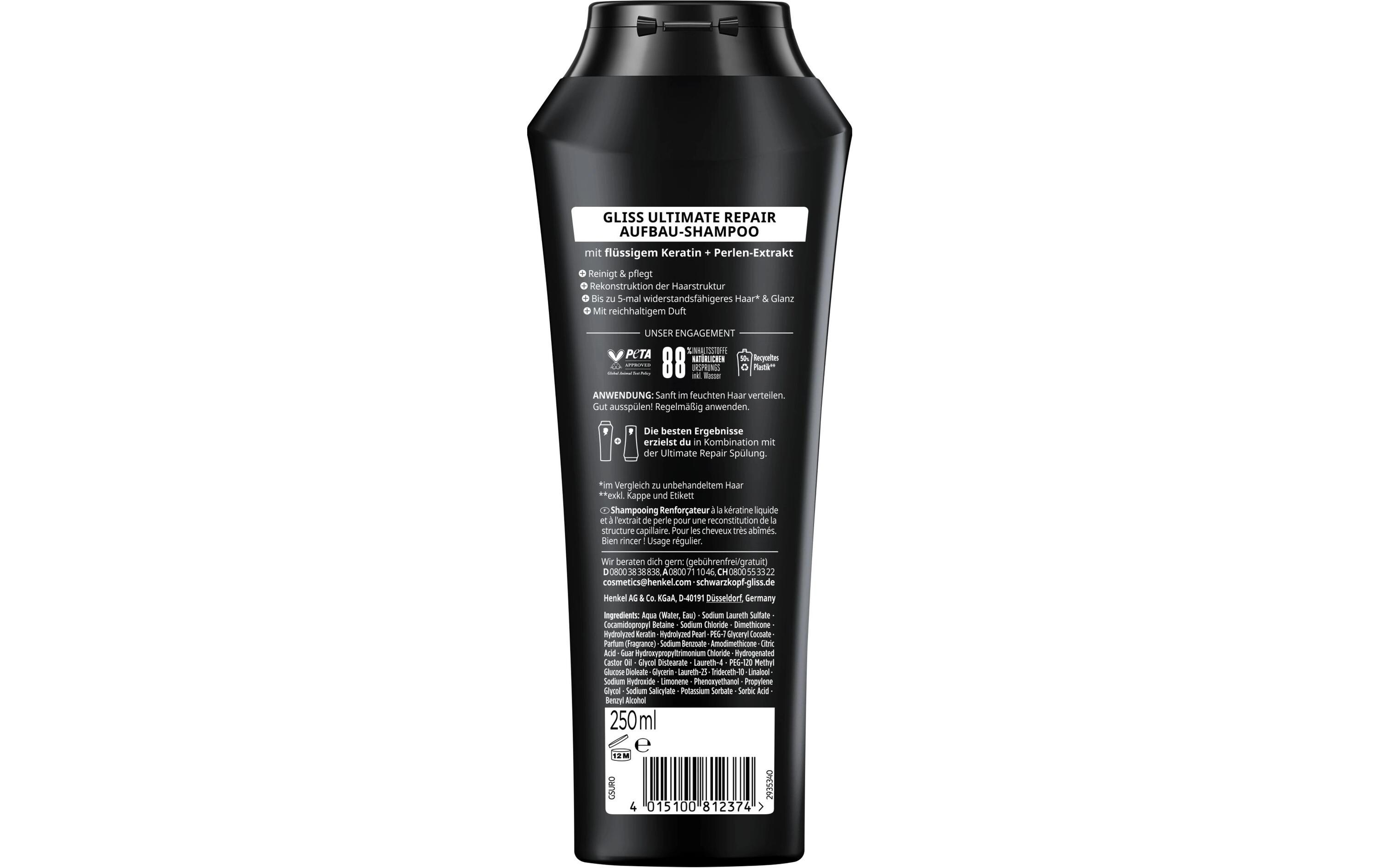Shampoo Ultimate Repair 250 mlHaarshampoo reinigt, schützt und stärkt das Haar