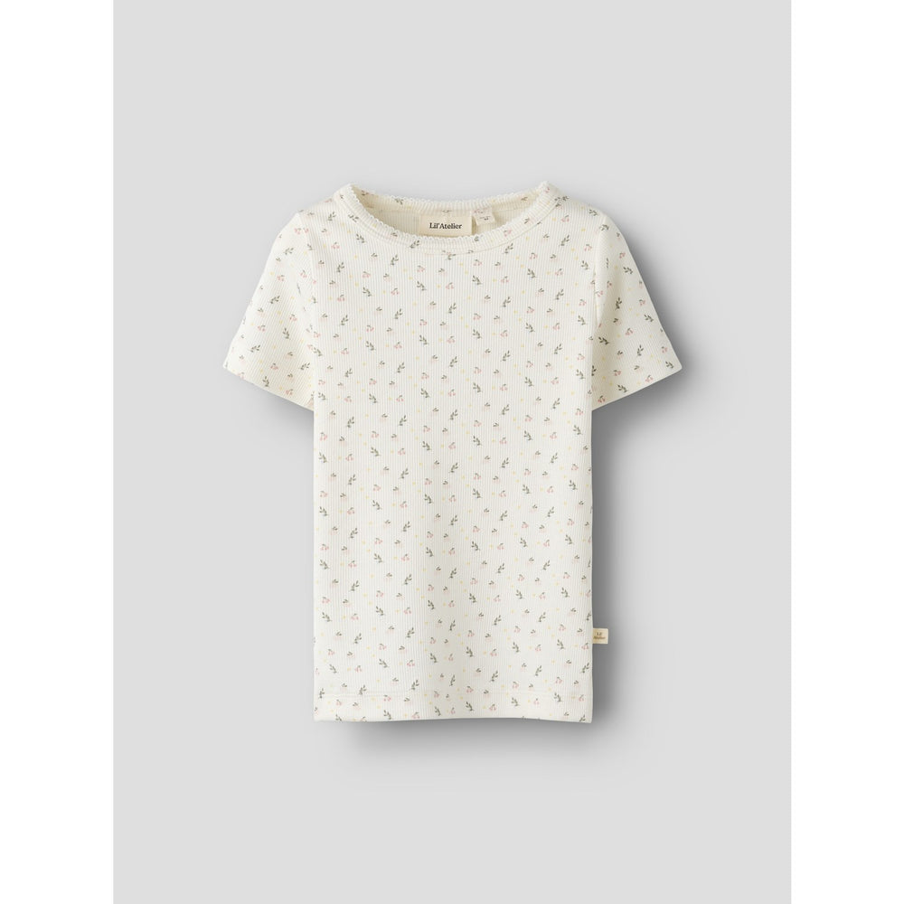 Køb Lil'Atelier Coconut Milk Small Flower Nmfgago Ss Slim Top Lil Noos