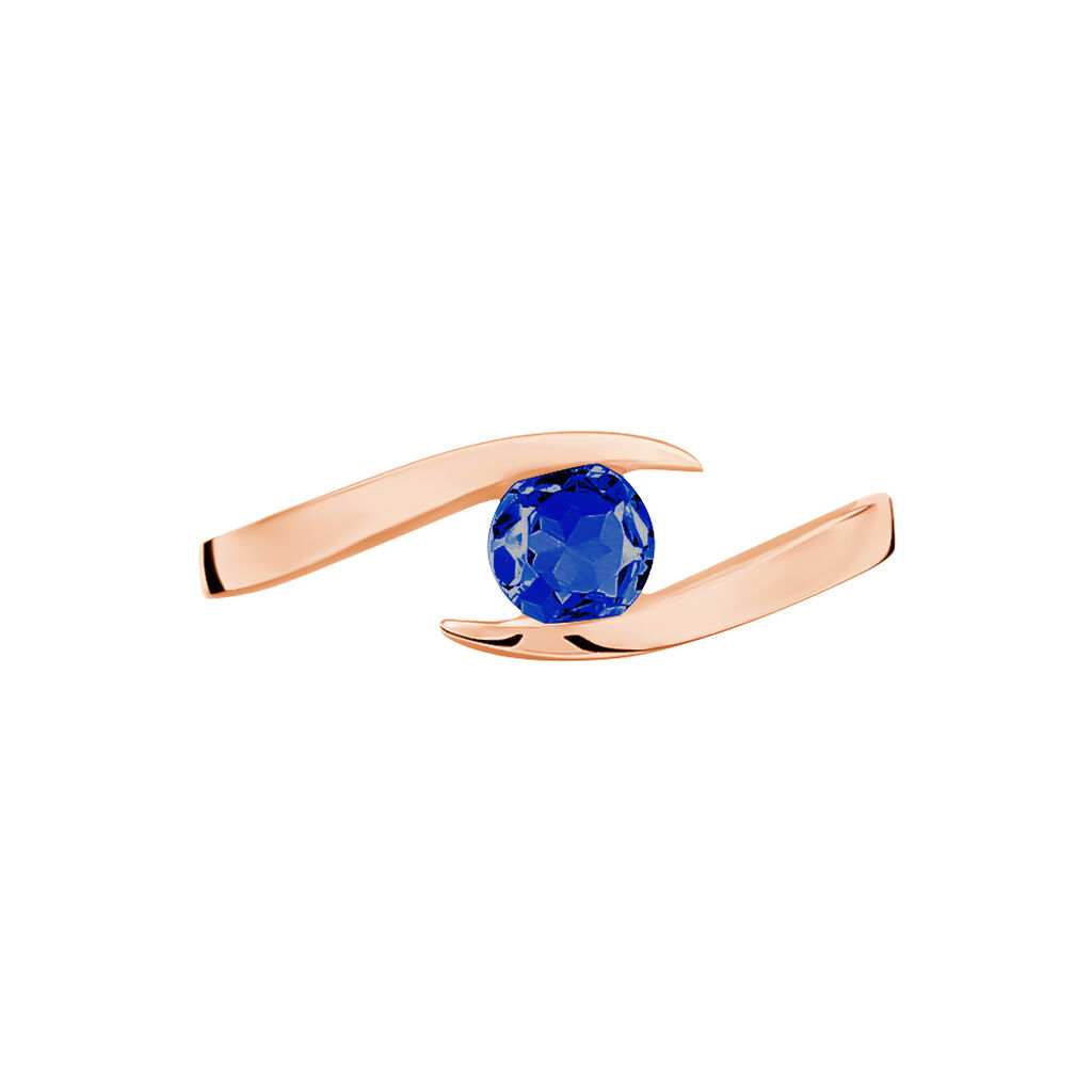 Bague Tiphaine Or Rose Saphir