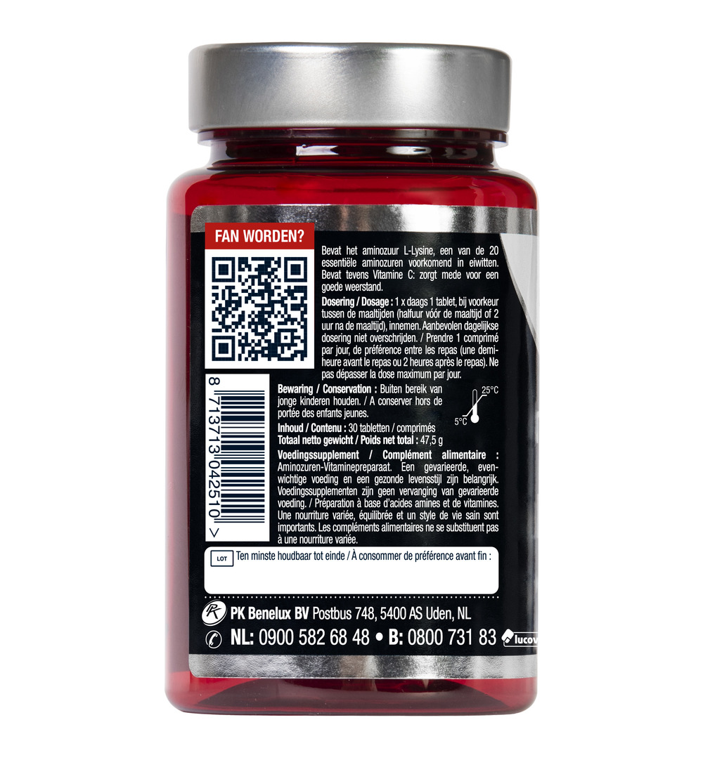 Lucovitaal L-Lysine 1000mg (30 tabletten)