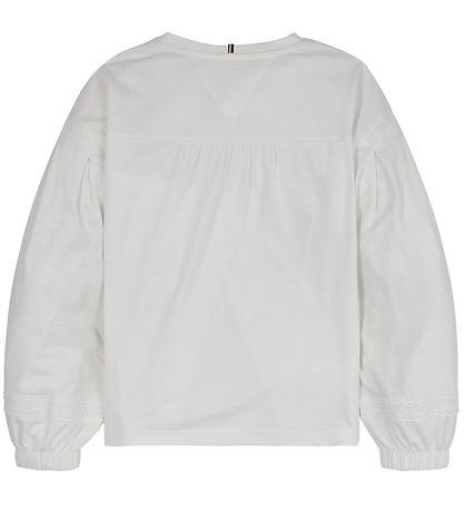 Tommy Hilfiger Bluse - Tommy Lace Bandstrick - Antik White