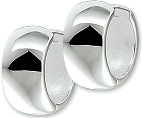 klapoorringen 8,5 mm bol zilver wit 1011909