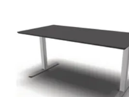 Kantinebord, Fumac Square, sort L: 180 cm