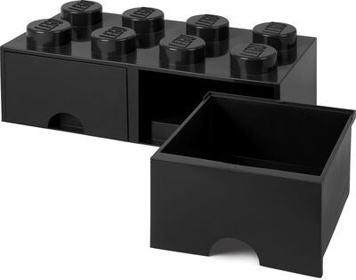 LEGO Oppbevaringsboks med Skuff 8, Svart