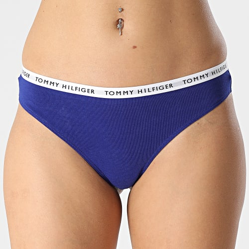 Lot De 3 Strings Femme 2829 Bordeaux Bleu Marine Camel