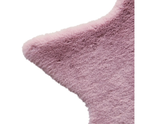 Romance Star vloerkleed, roze, 80x80 cm
