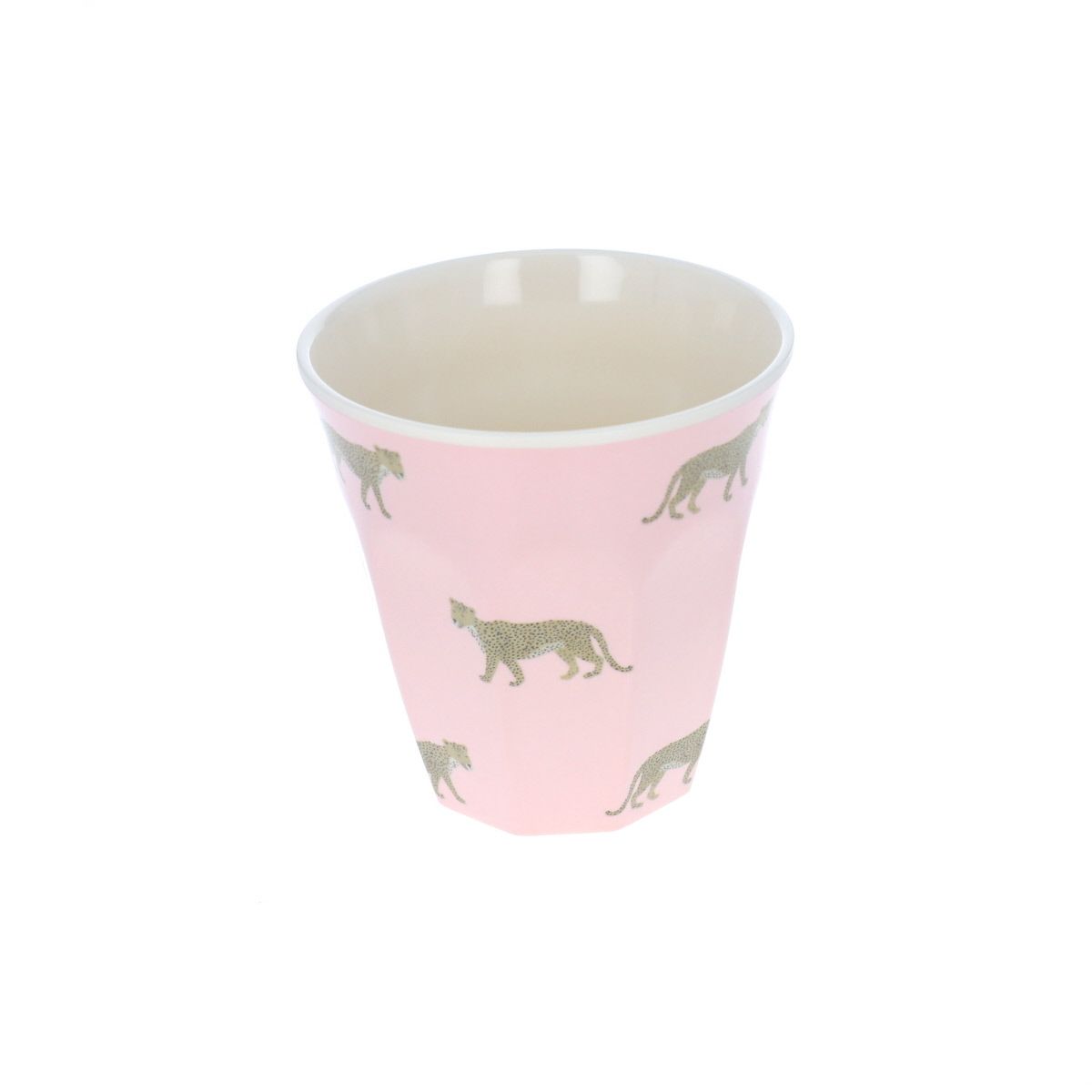 Grand verre en mélamine léopard rose Pause goûter