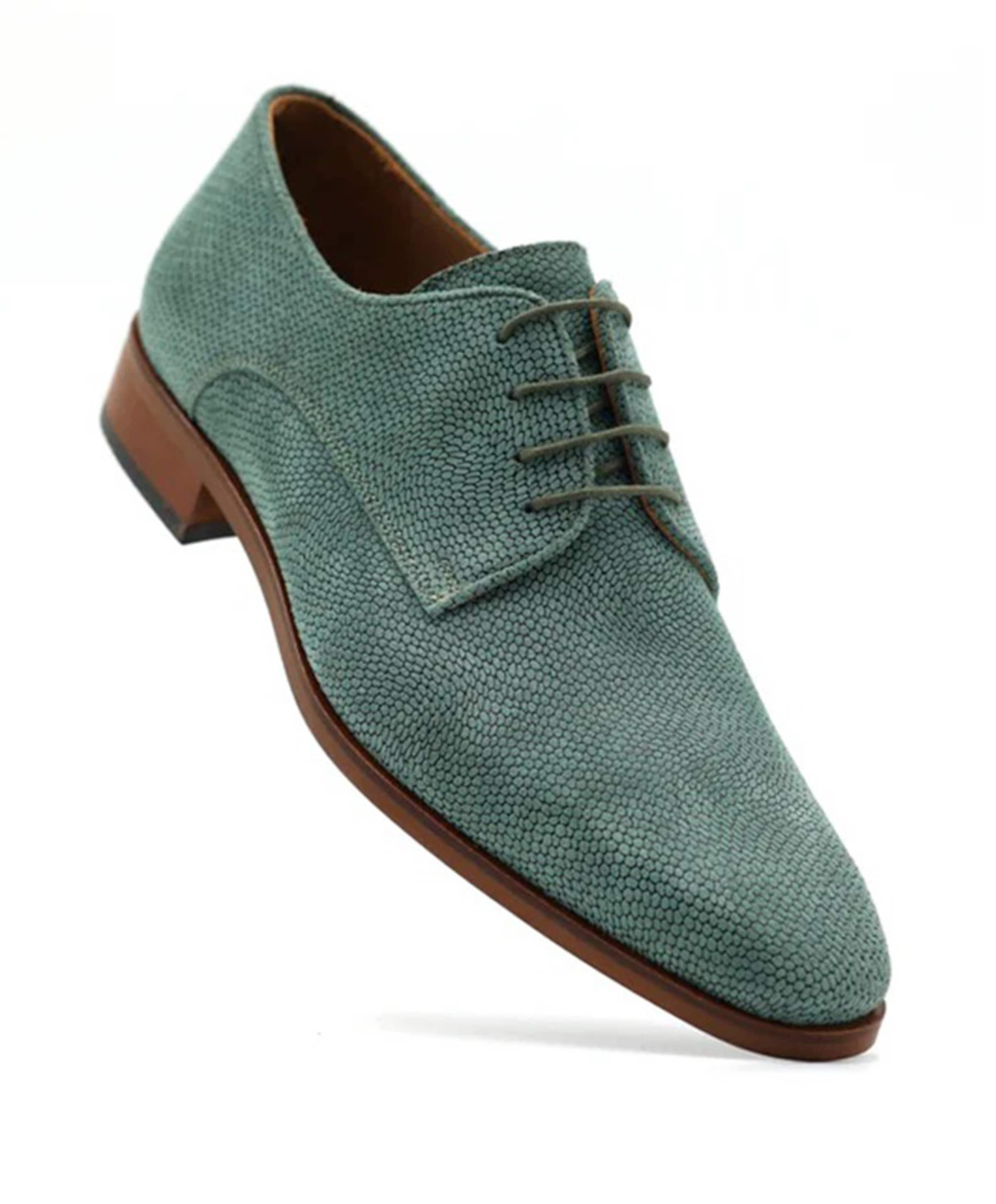 Melik Gabbro heren veterschoenen groen