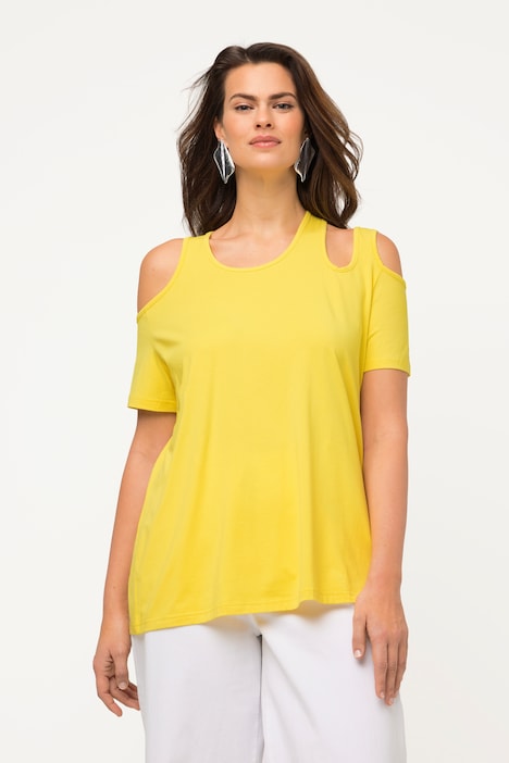 T-Shirt, Cut-Outs, Rundhalsausschnitt, Halbarm