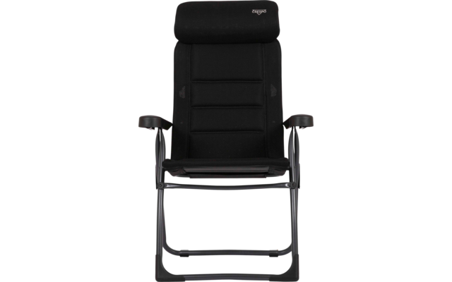 Crespo AP/215-ADC-80 Campingstuhl mit 7-fach verstellbarer Rückenlehne / verstellbarer Kopfstütze schwarz