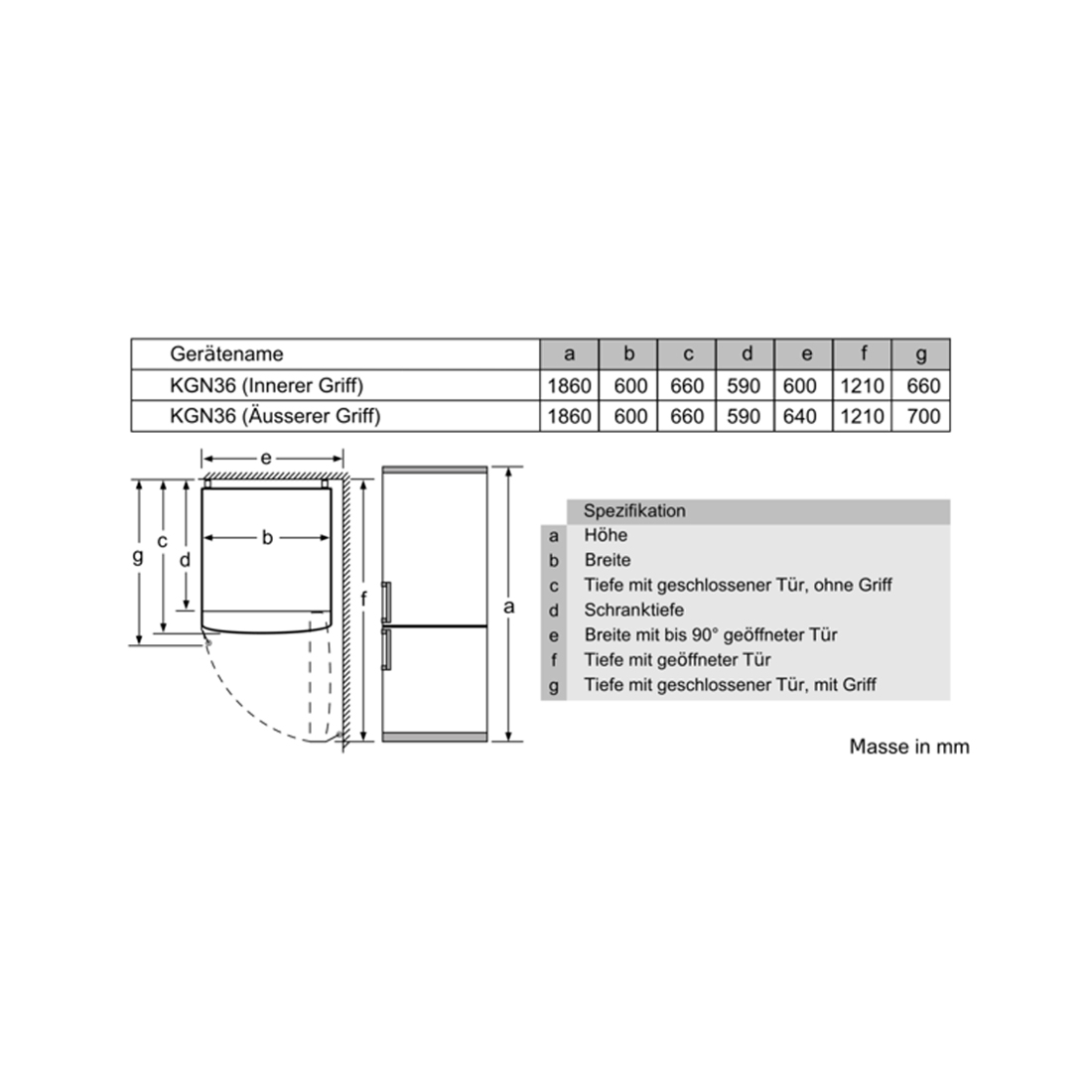 Bosch KGN36VWED Kühl-Gefrier-Kombination 326 Liter, NoFrost