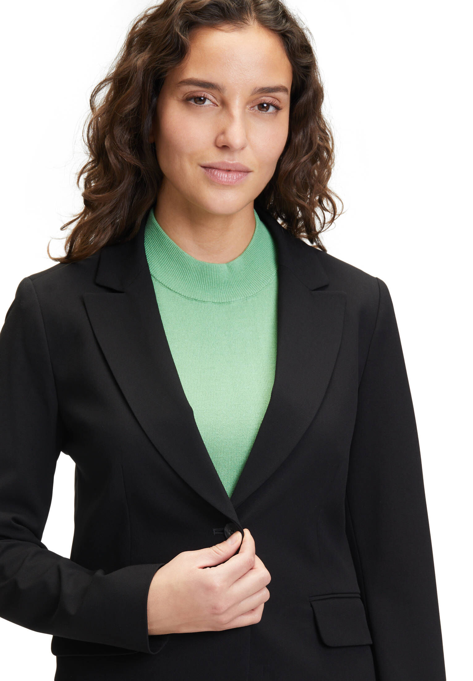 Betty & Co| Damen Klassischer Blazer mit Taschen