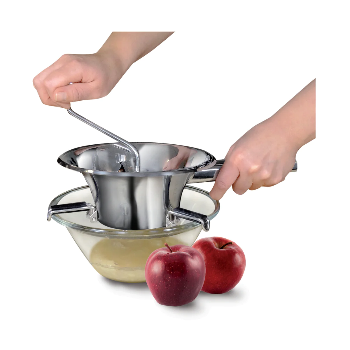Moulin passe-légumes Ø 22 cm inox - 3 grilles - Pack La Bonne Graine L