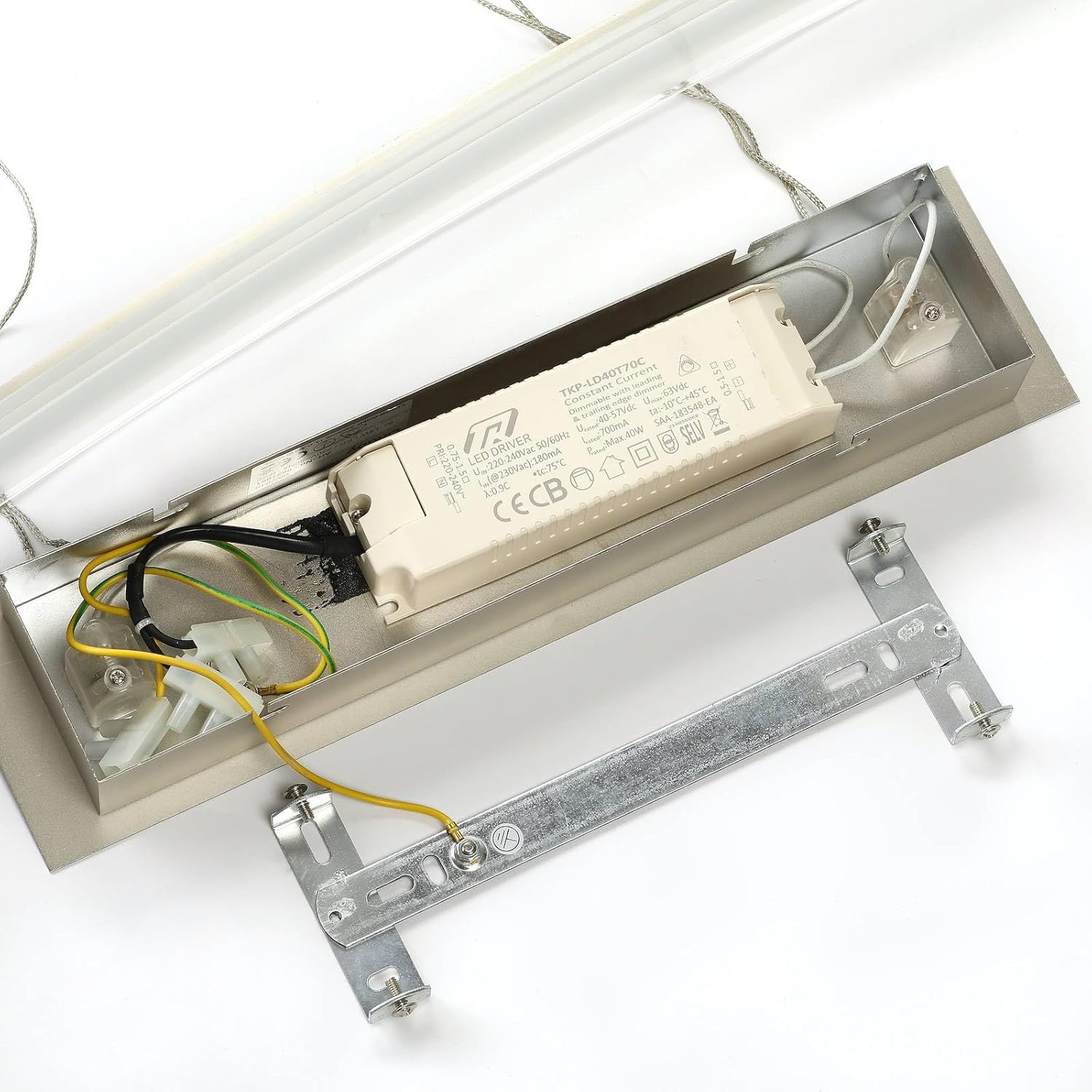 Lindby LED Manon (Modern) in Alu aus Glas (1 flammig,) Wohnzimmerleuchte