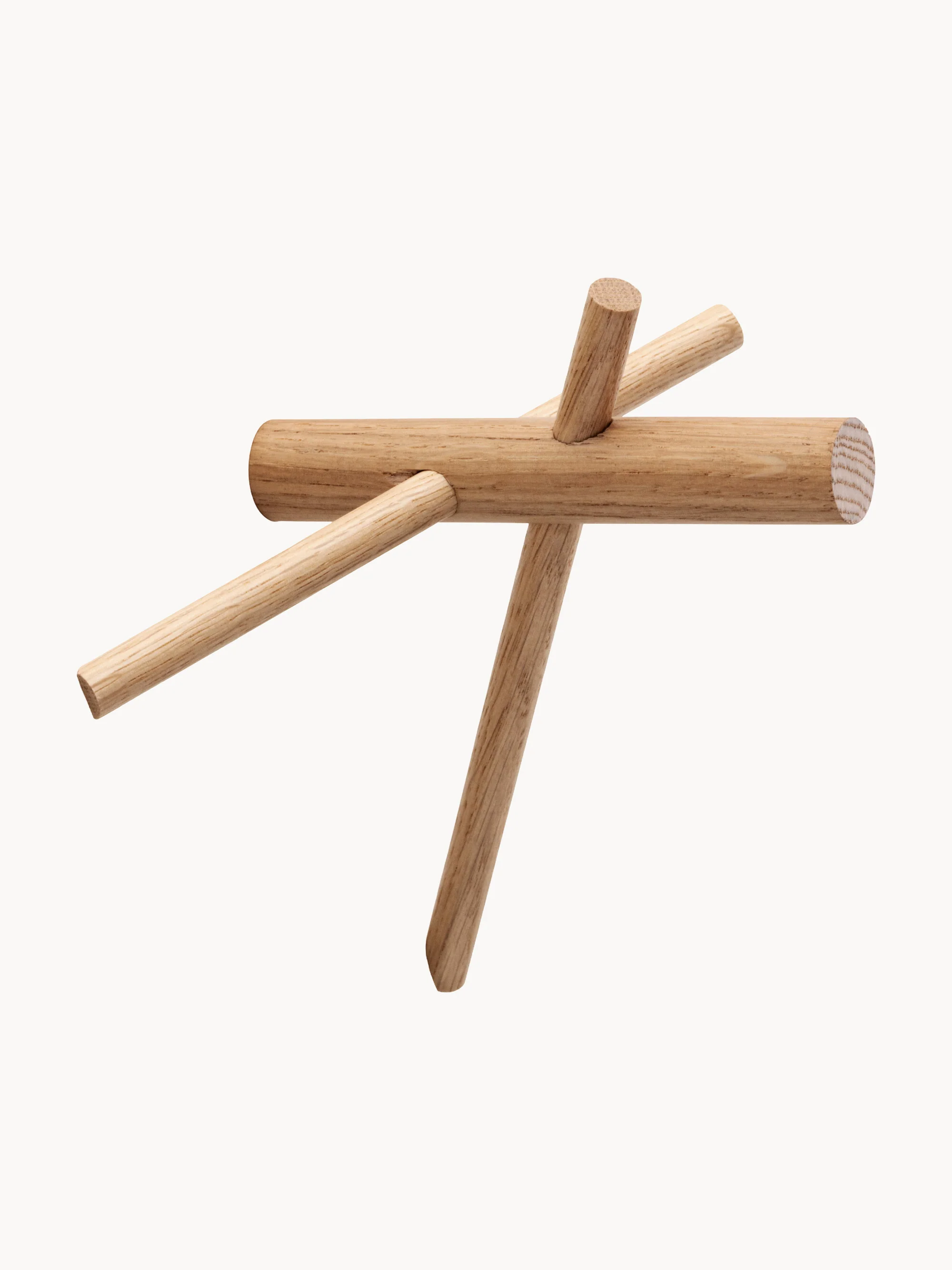 Set van 2 houten wandhaken Sticks