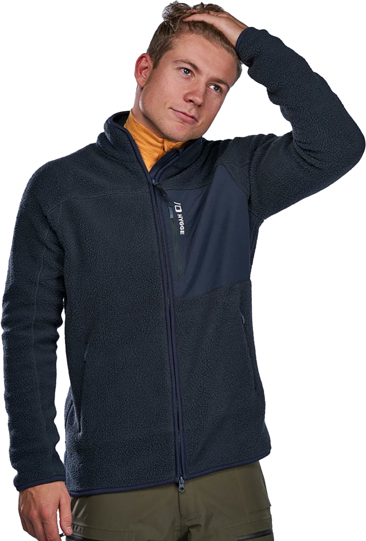 Pile Fleece Jacket Herre 04/Mørkeblå