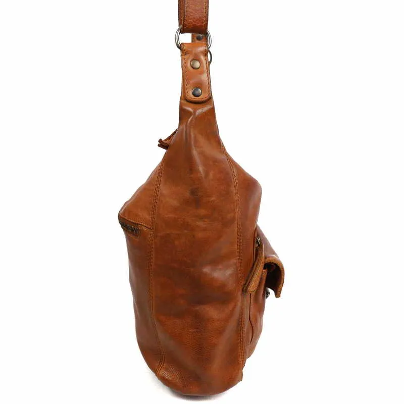 BEAR DESIGN Beuteltasche Cognac Leder