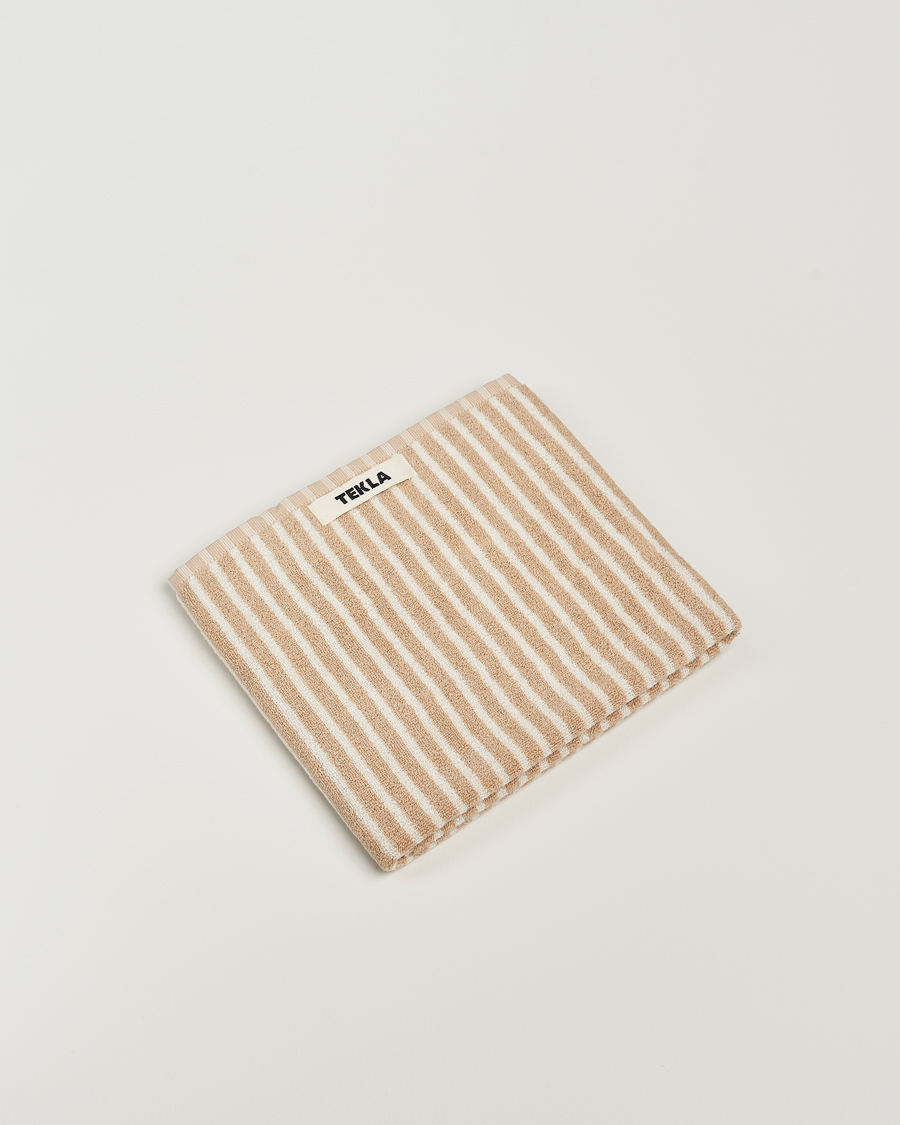 Tekla Organic Terry Hand Towel Ivory Stripe