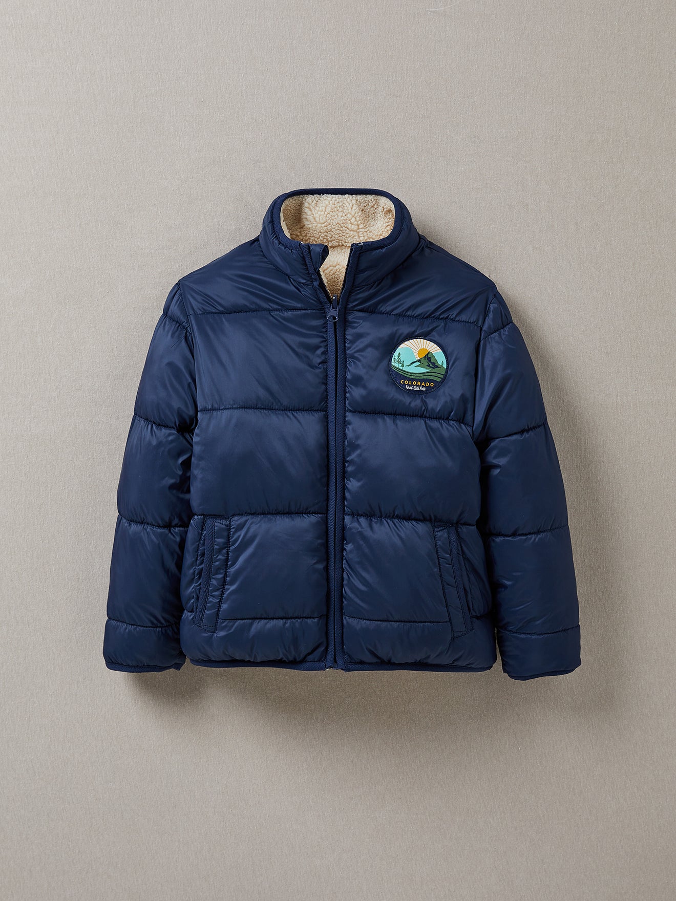 Blouson réversible Garçon plumes et duvet