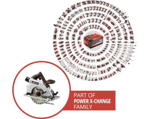Einhell Power X-Change TP-CS 18/190 Li BL accu cirkelzaag, zonder accu en lader
