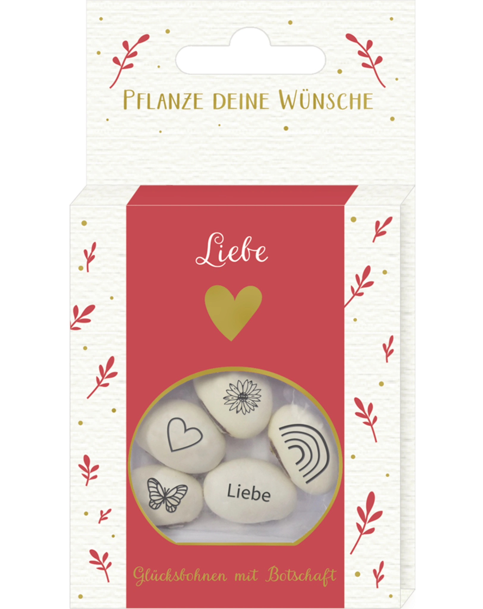Geprägte Saatbohnen - LIEBE 5 Stück